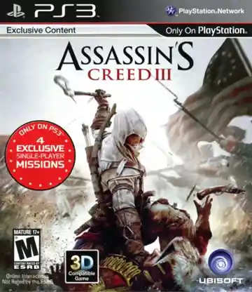 Assassin's Creed III (USA) (v2.04) (Disc) (Update) box cover front